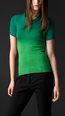 Dégradé Stretch-Silk Sweater