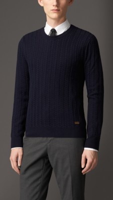 aran knit wool cashmere sweater