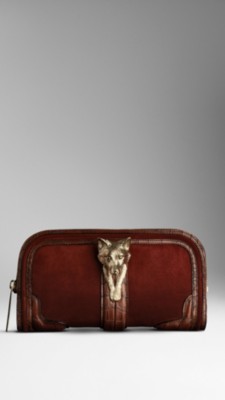 Country Animal Suede Clutch