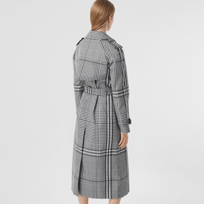 burberry black and white coat