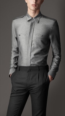 Slim Fit Military Shirt