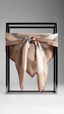 Check Silk Square