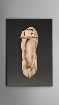 Buckle Detail Nubuck Ballerinas