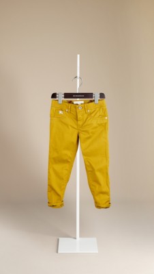 Skinny Fit Stretch Cotton Trousers