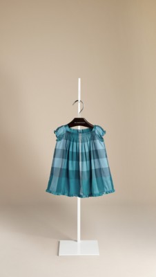 Check Pleat Detail Dress
