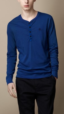 Cotton Jersey Garment Dyed Henley