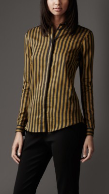 Striped Cotton Silk Shirt