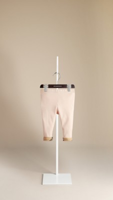 Check Cuff Cotton Jersey Leggings
