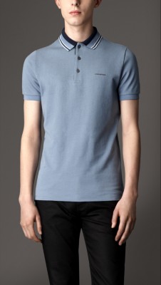Striped Collar Polo Shirt
