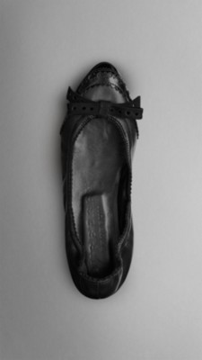 Bow Detail Brogue Ballerinas