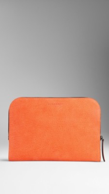 Grainy Nubuck Leather Document Case