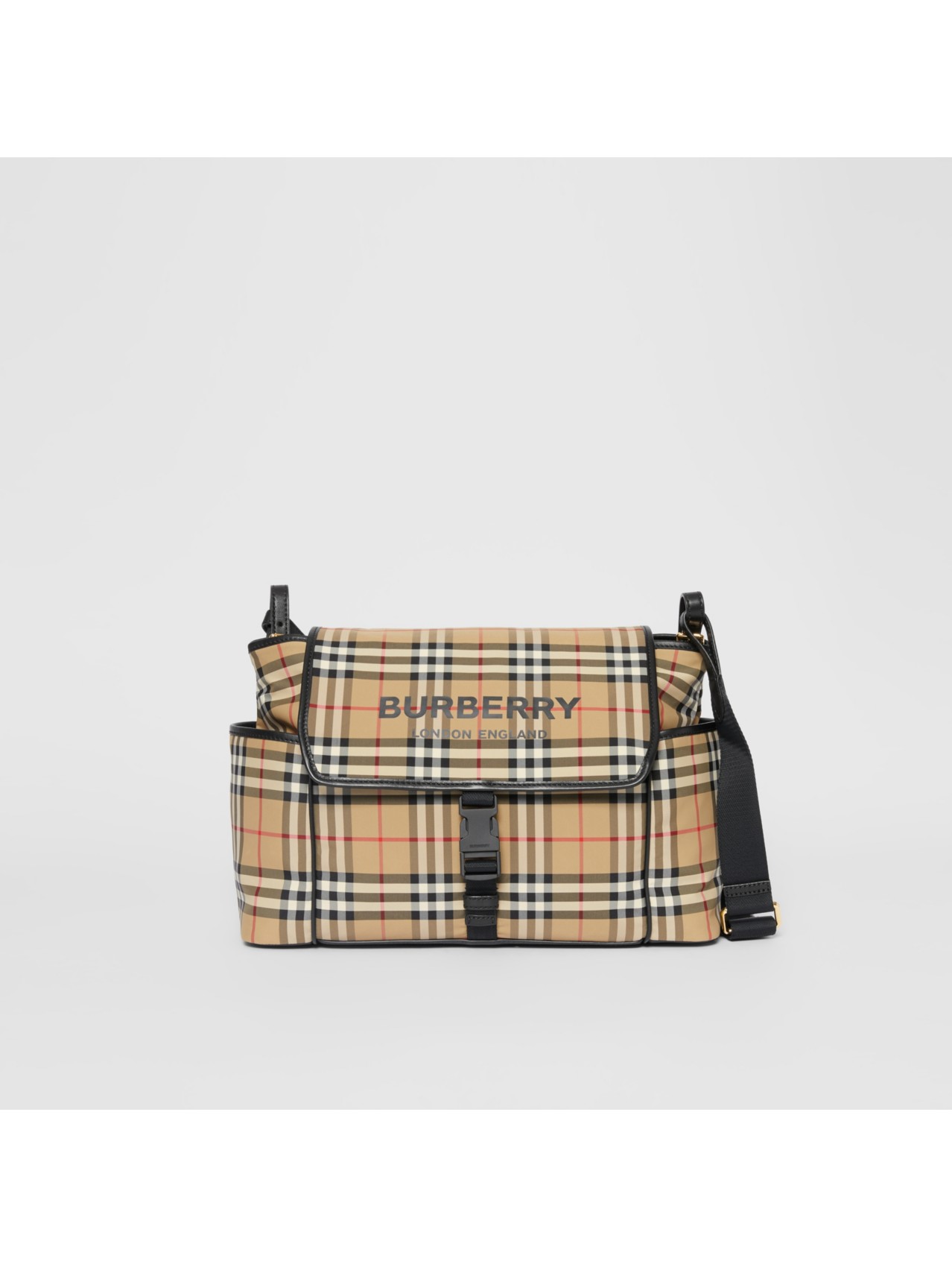 Sac à langer Vintage check avec logo in Beige D'archive