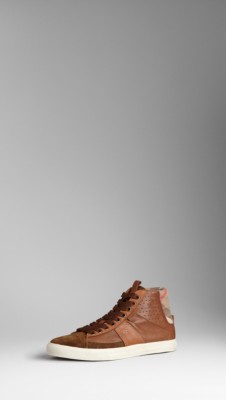 Check Detail High-Top Trainers