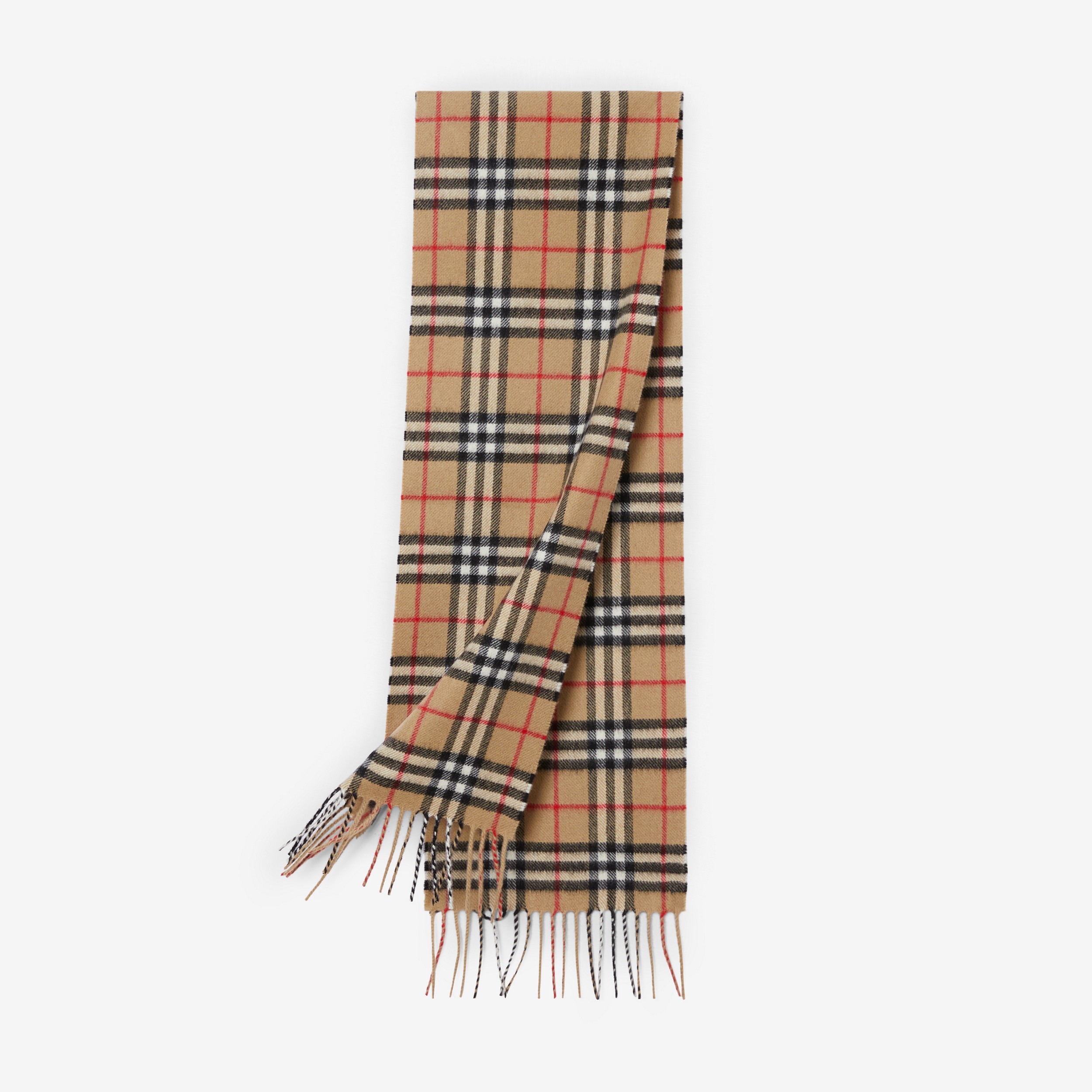 The Mini Burberry Check Cashmere Scarf in Archive Beige - Children |  Burberry® Official