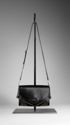 Small Studded Bridle Leather Crossbody Bag