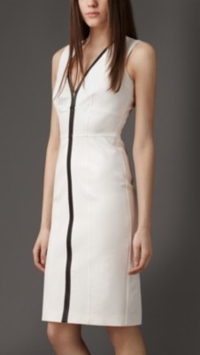Contrast Seam Corset-Jersey Dress
