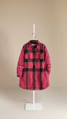 Check Cotton Shirt Dress