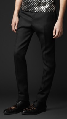 Slim Fit Wool Trousers