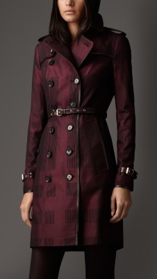 Burberry burgundy deals coat