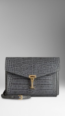 Small Antiqued Alligator Crossbody Bag