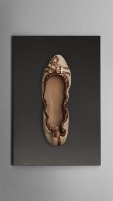 Cotton Gabardine Belted Ballerinas
