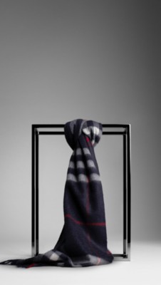 Check Cashmere Scarf