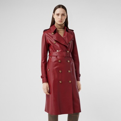 Leather Trench Coat - Women | Burberry 