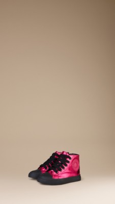 Metallic High-Top Trainers
