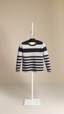 Striped Wool Linen Sweater