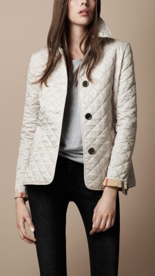 Cinched Waist Quilted Jacket
