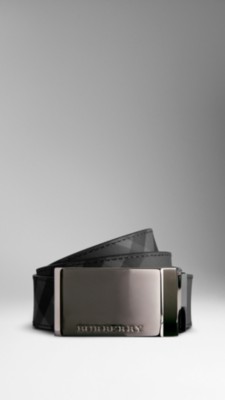 Charcoal Check Belt