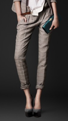 Striped Seersucker Trousers
