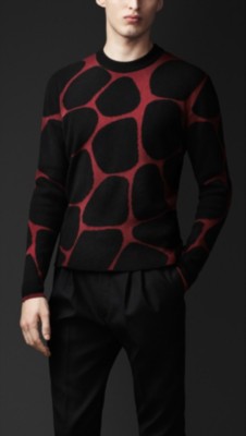 Abstract Animal Jacquard Sweater