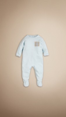 Check Pocket Detail Sleepsuit