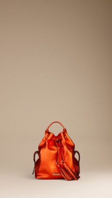 Metallic Leather Tassel Backpack