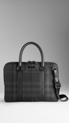 Small Beat Check Briefcase