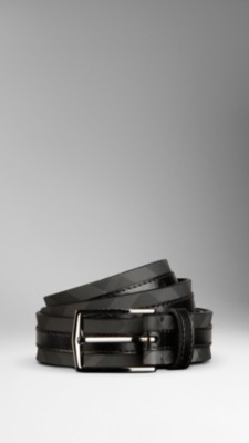 Charcoal Check Belt