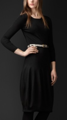 Sculptural Knitted Silk Dress
