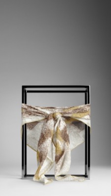 Abstract Print Silk Square