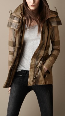 Check Showerproof Parka