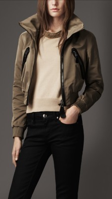Cropped Satin Bomber Jacket
