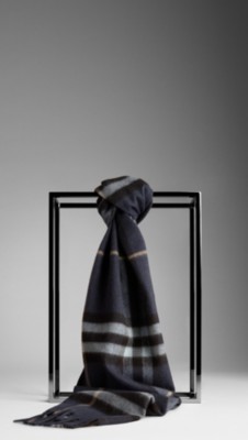 Check Cashmere Scarf