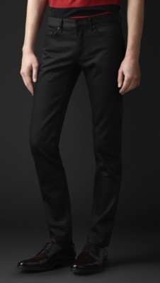 Skinny Fit Raw Denim Jeans