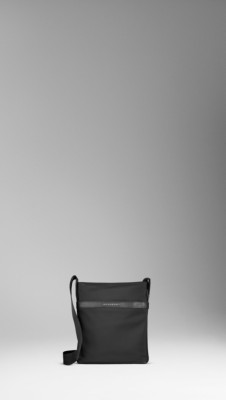 Small London Leather and Nylon Crossbody Bag