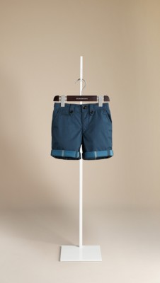 Check Lined Cotton Shorts
