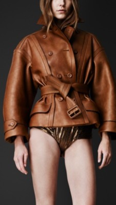 Sculptural Leather Driving Jacket