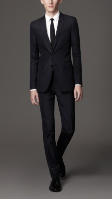 Slim Fit Cotton Pinstripe Suit
