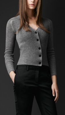 Open-Stitch Cashmere Cardigan