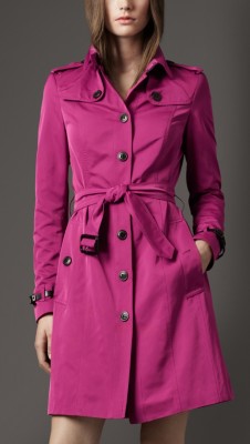 Long Pleat Detail Trench Coat