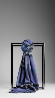 Check Cashmere Scarf